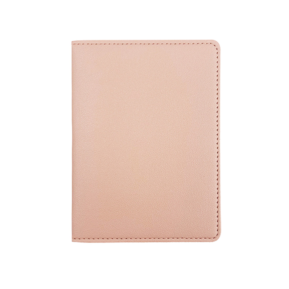 Thick PU Leather Passport Holder (6 Card Slots) Pink