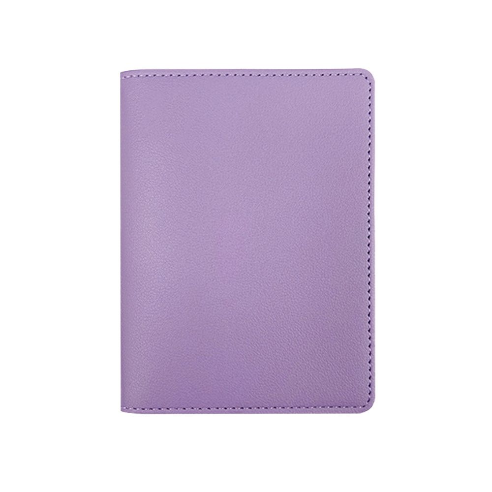 Thick PU Leather Passport Holder (6 Card Slots) Purple