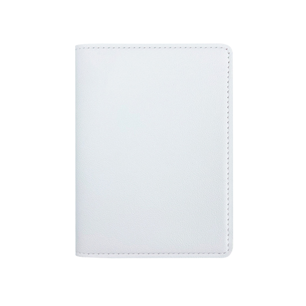 Thick PU Leather Passport Holder (6 Card Slots) White