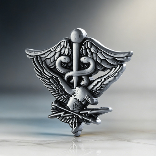 Caduceus Eagle Custom Pins