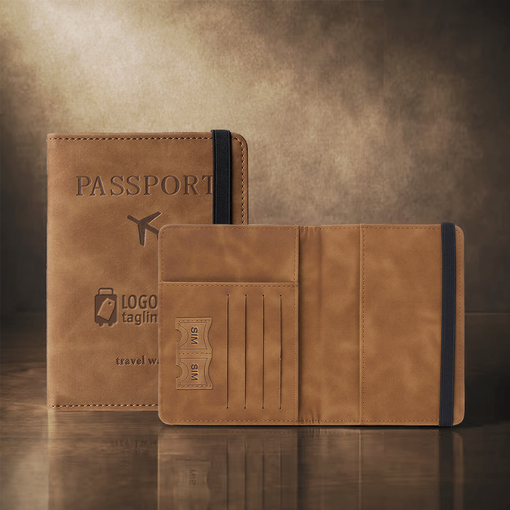 Detail shot of Soft-Touch RFID Travel Passport Holder Detail shot of Soft-Touch RFID Travel Passport Holder
