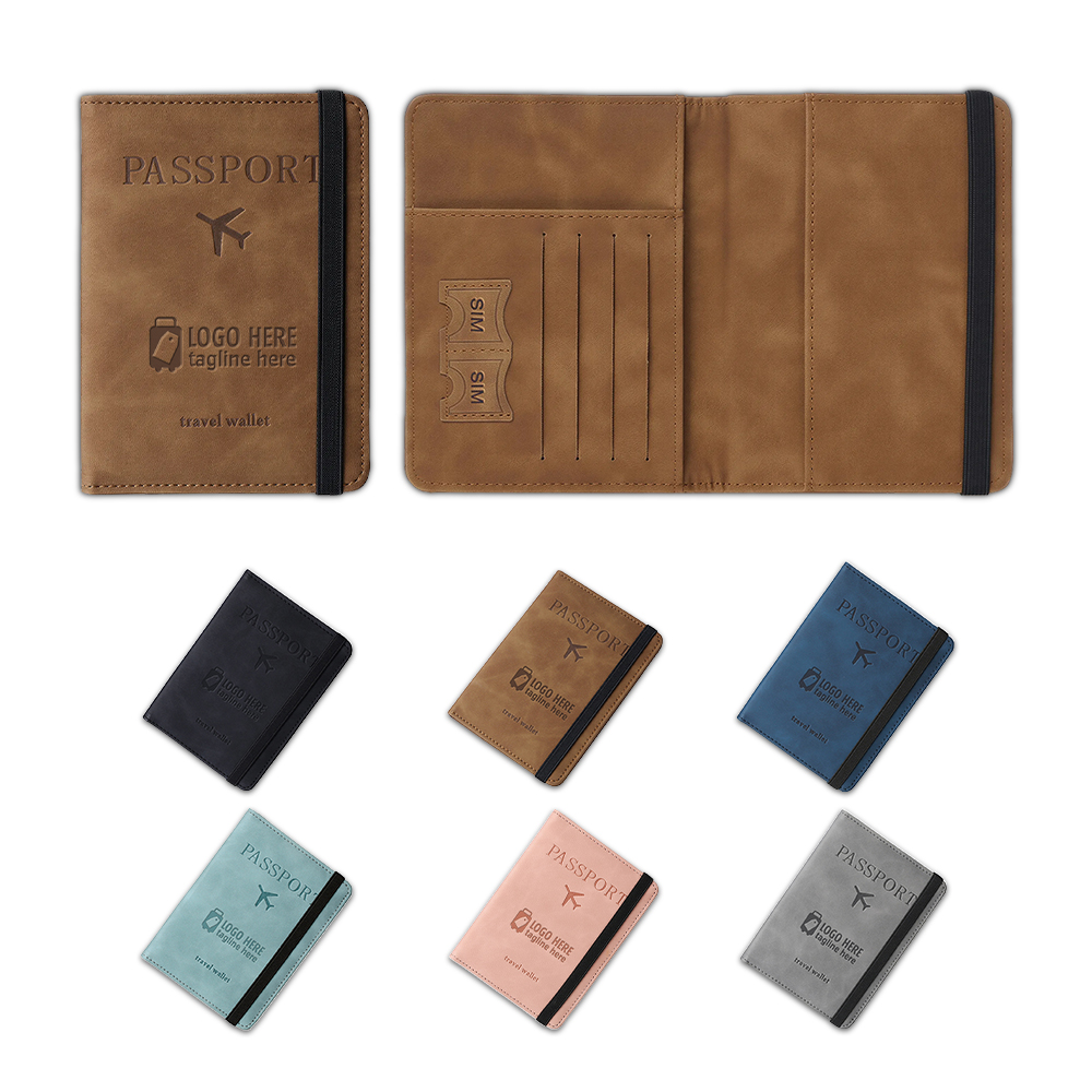 Group shot of Soft-Touch RFID Travel Passport Holder Group shot of Soft-Touch RFID Travel Passport Holder