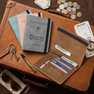 Soft-Touch RFID Travel Passport Holder