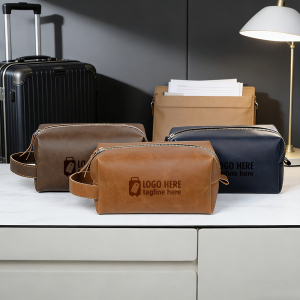 Vintage PU Leather Toiletry Bag