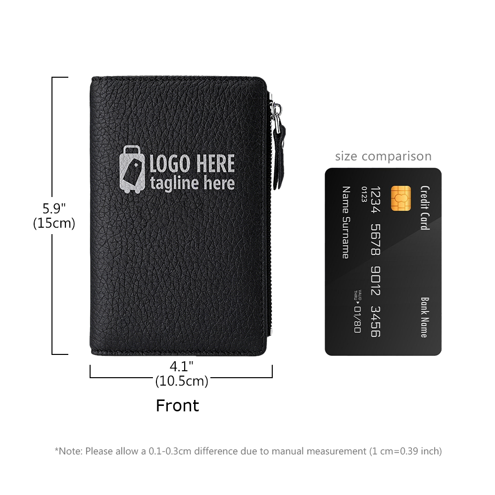 Scale shot of Long Full-Grain Leather Passport Wallet