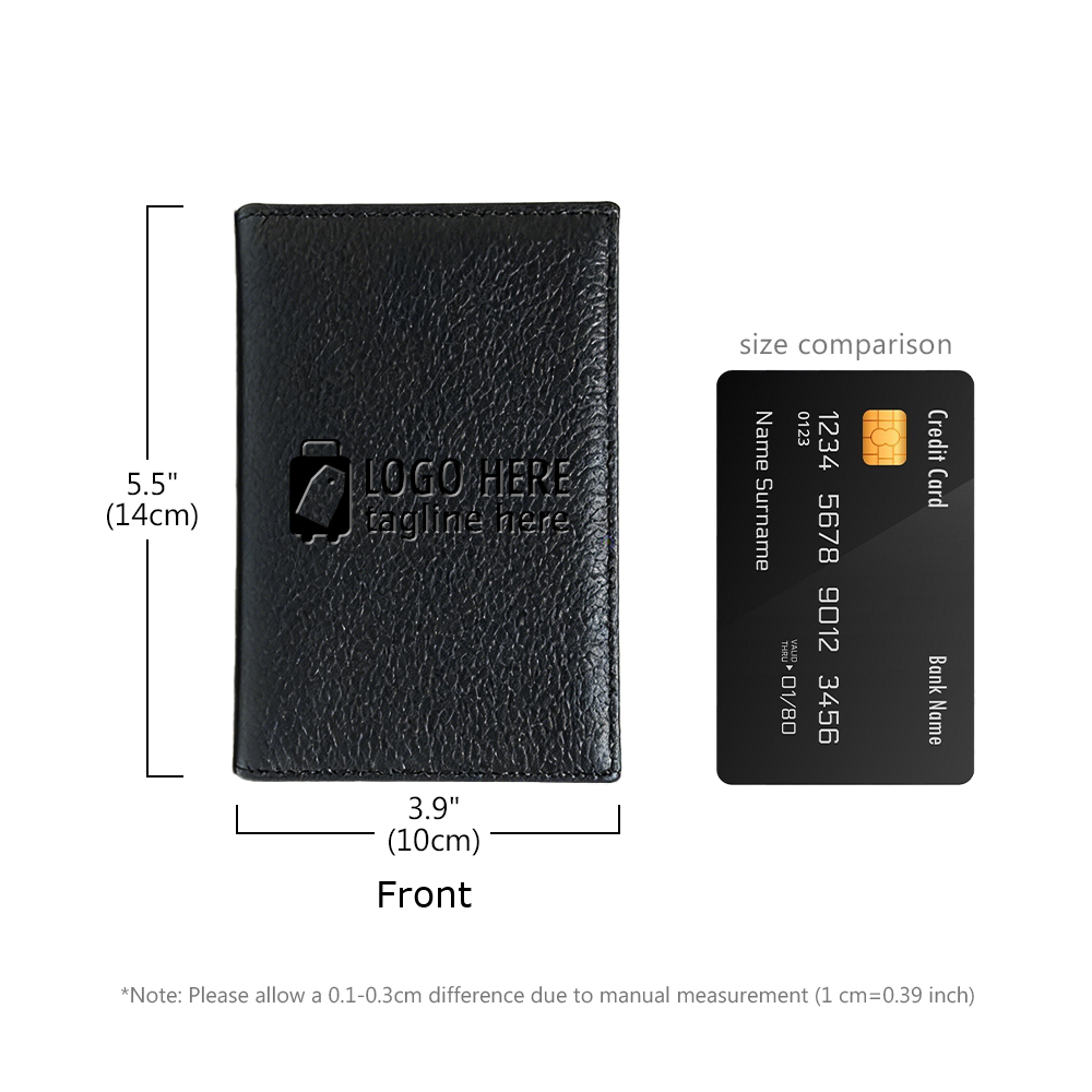 Scale shot of Pebbled Leather Travel Passport Wallet
