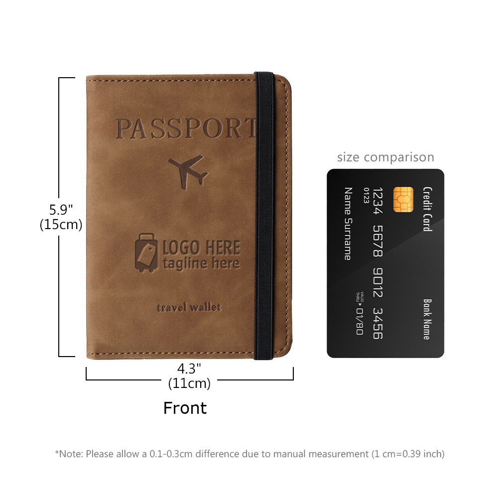 Scale shot of Soft-Touch RFID Travel Passport Holder Scale shot of Soft-Touch RFID Travel Passport Holder