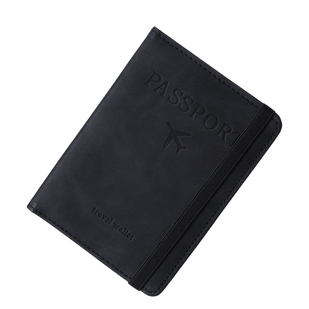 Soft-Touch RFID Travel Passport Holder Black