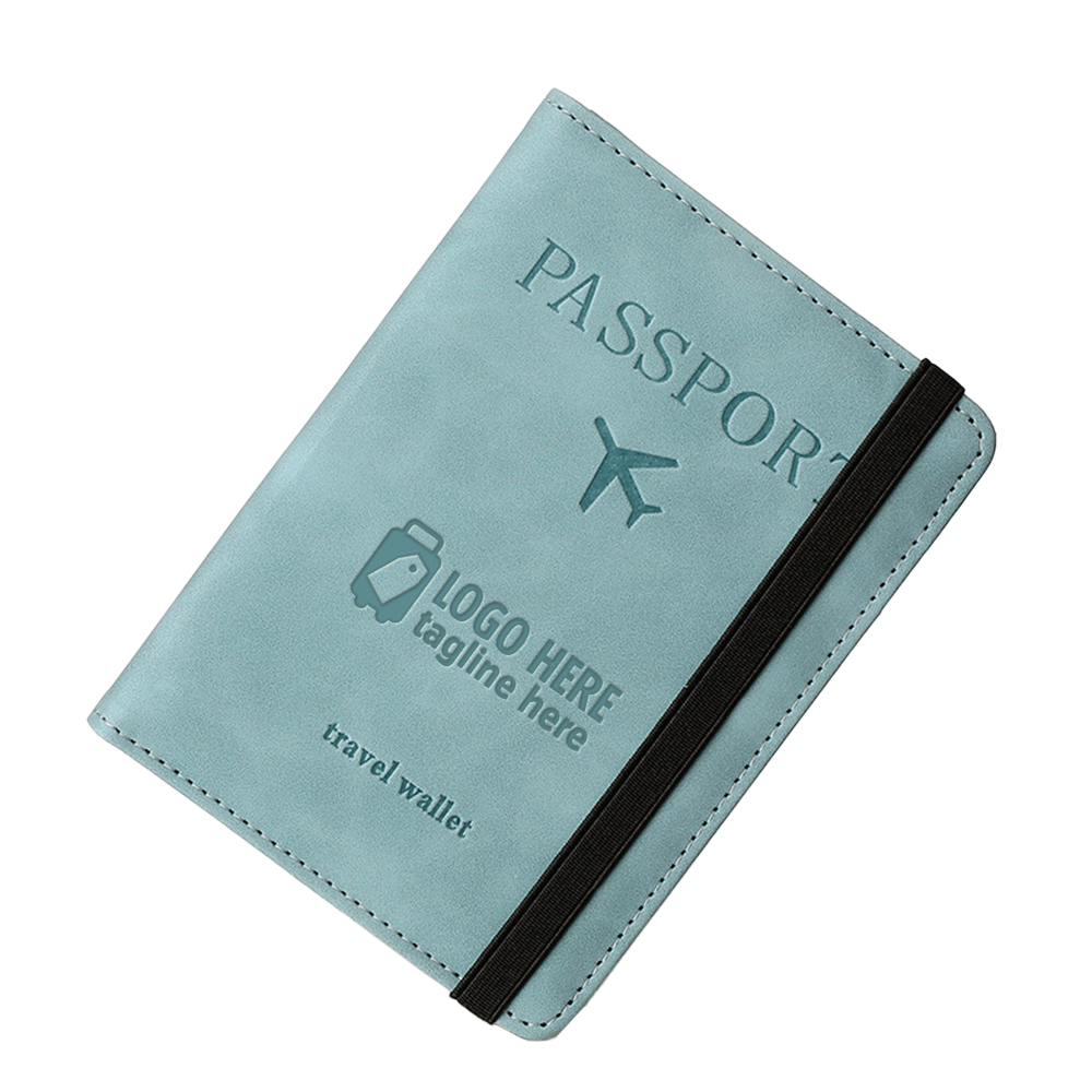 Soft-Touch RFID Travel Passport Holder Lidlt Blue With Logo Soft-Touch RFID Travel Passport Holder Lidlt Blue With Logo
