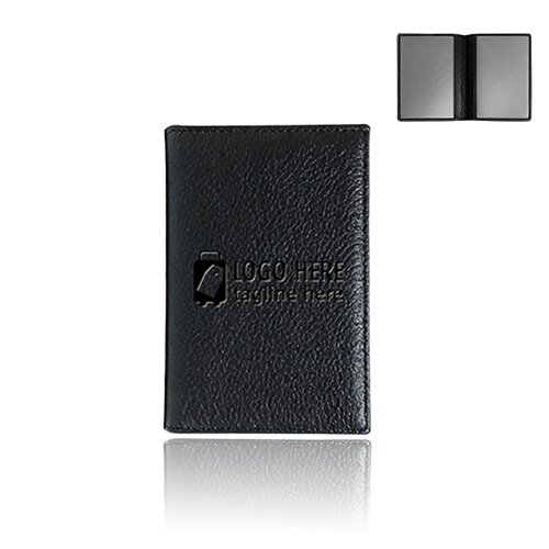 Pebbled Leather Travel Passport Wallet