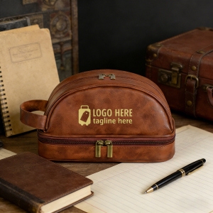Vintage PU Leather Cosmetic & Toiletry Bag