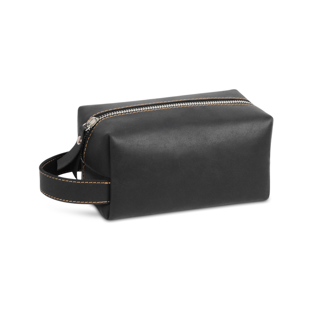 Vintage PU Leather Toiletry Bag Black - Small Vintage PU Leather Toiletry Bag Black - Small