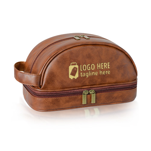 Vintage PU Leather Cosmetic & Toiletry Bag