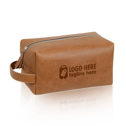 Vintage PU Leather Toiletry Bag