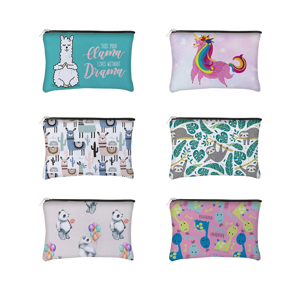 Group shot of Custom Printed Canvas Toiletry Bag