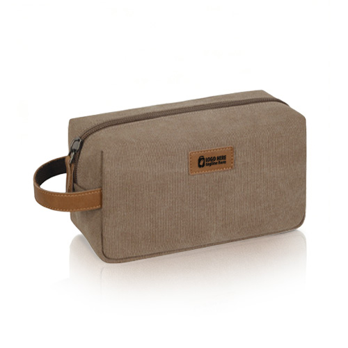Vintage Canvas & Leather Men's Toiletry Bag