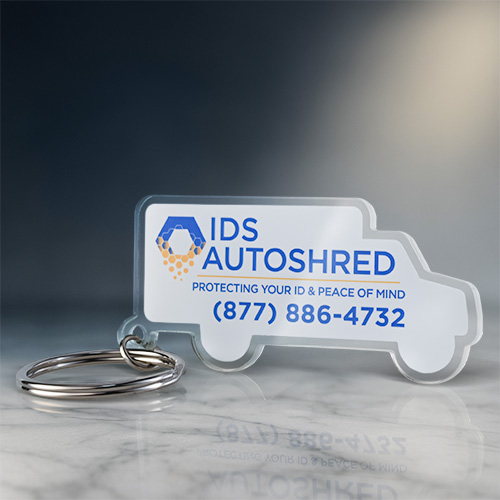 IDS Autoshred Branded Keychains