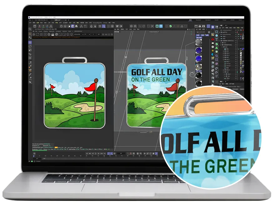 Golf Bag Tags Artwork