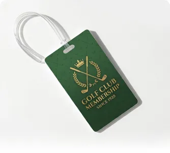 Promotional Small Plastic Luggage Tags with Cable Loops