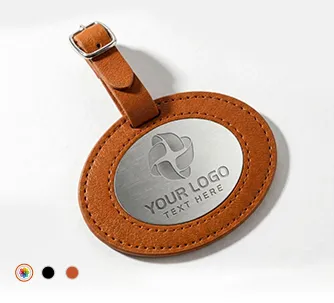 Custom Oval Leather Golf Bag Tags for Membership