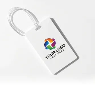 custom rectangle acrylic golf bag tags plastic loop