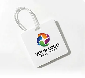 custom square golf bag tags durable plastic strap