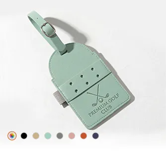 leather golf club bag tag custom embossed