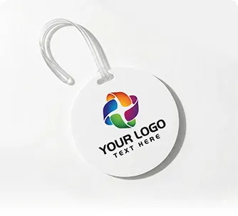 personalized round plastic golf bag tags full color print