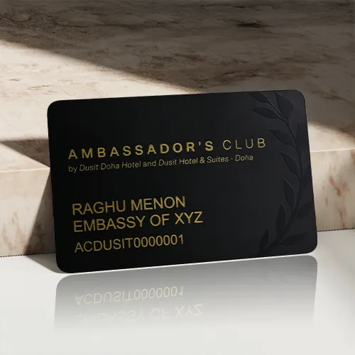 black stainless card