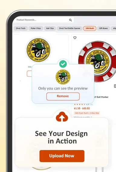 upload your logo & create custom ball markers