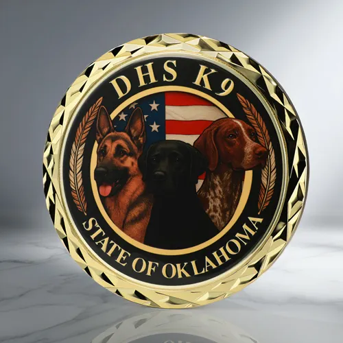 Oklahoma DHS K9 Personalized Challenge Coins Oklahoma DHS K9 Personalized Challenge Coins