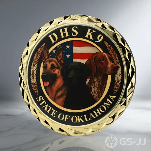 Oklahoma DHS K9 Personalized Challenge Coins Oklahoma DHS K9 Personalized Challenge Coins