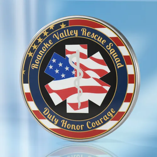Roanoke Valley Rescue Squad Challenge Coins