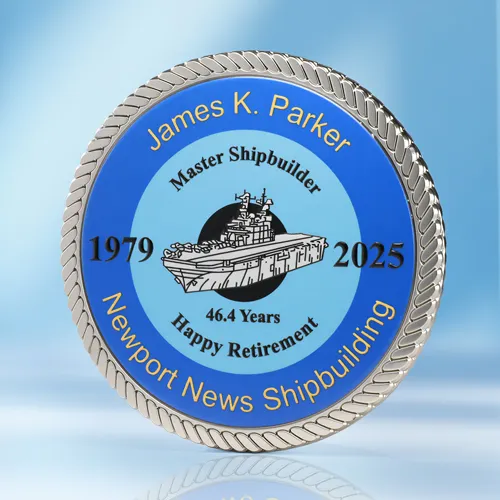 Master Shipbuilder Retirement Challenge Coins Master Shipbuilder Retirement Challenge Coins
