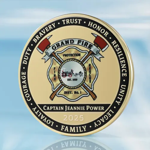 Captain Jeannie Power Challenge Coins