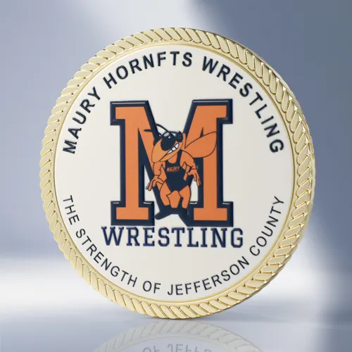 Maury Hornets Wrestling Challenge Coins Maury Hornets Wrestling Challenge Coins