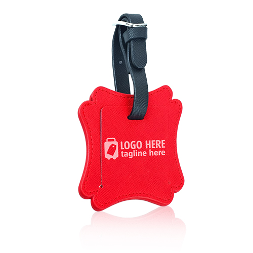 Custom Contrast Color PU Leather Travel ID Tag