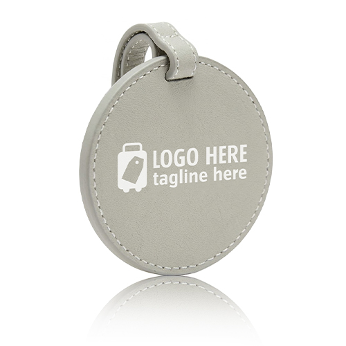 Custom Round PU Leather Luggage Tag