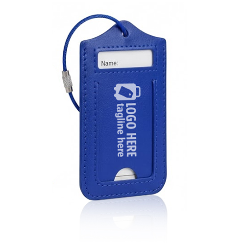 Customized PU Leather Airport Travel Tag with Flip