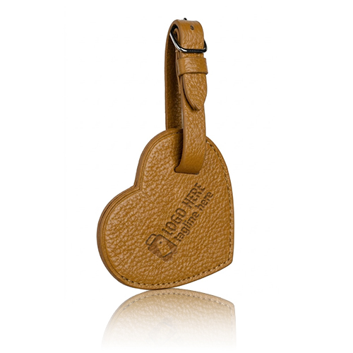 Heart Shaped Genuine Leather Luggage Tags