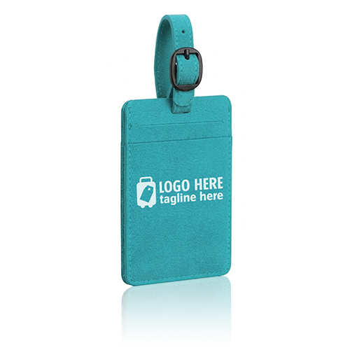 Printed Logo Leather Luggage Tag