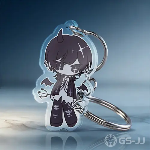 Minimalist Monochrome Anime Keychain Charms Minimalist Monochrome Anime Keychain Charms