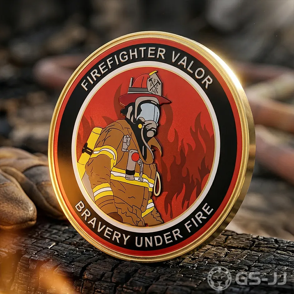 Firefighter Valor Heroic Poker Chip Coin Firefighter Valor Heroic Poker Chip Coin