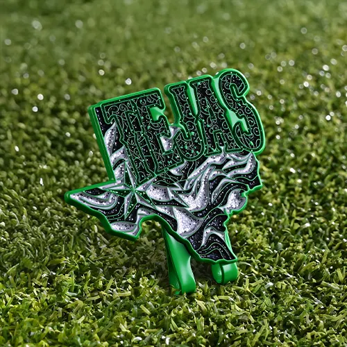 Tejas Texas Map Soft Enamel Hat Clip