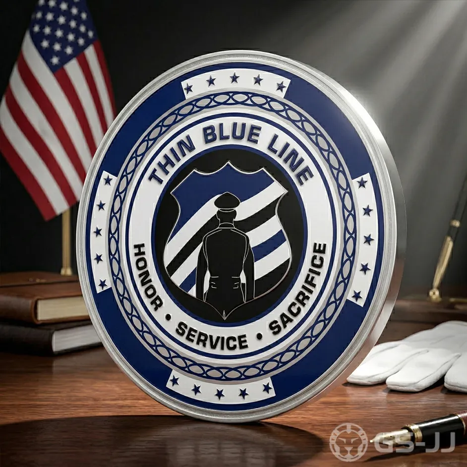 Thin Blue Line Officer Series Poker Chip Coin Thin Blue Line Officer Series Poker Chip Coin
