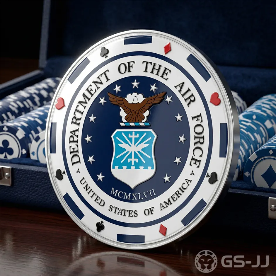 US Air Force Official Emblem Poker Chip Coin US Air Force Official Emblem Poker Chip Coin