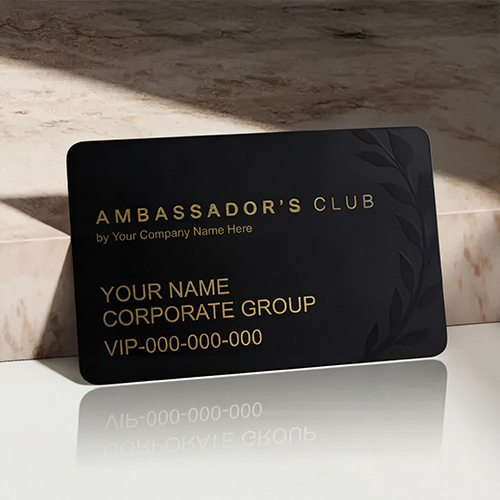 Ambassador's Club Black Metal Cards