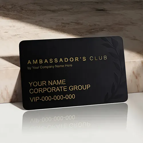 Ambassador's Club Black Metal Cards