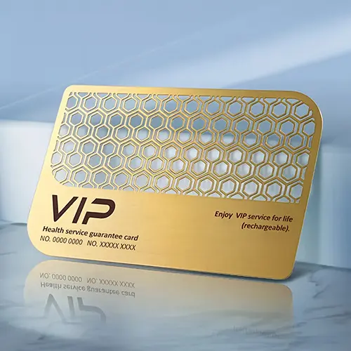 Gold Stainless Steel Business Cards