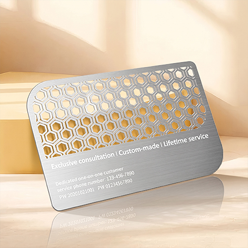 Silver Stainless Steel Business Cards